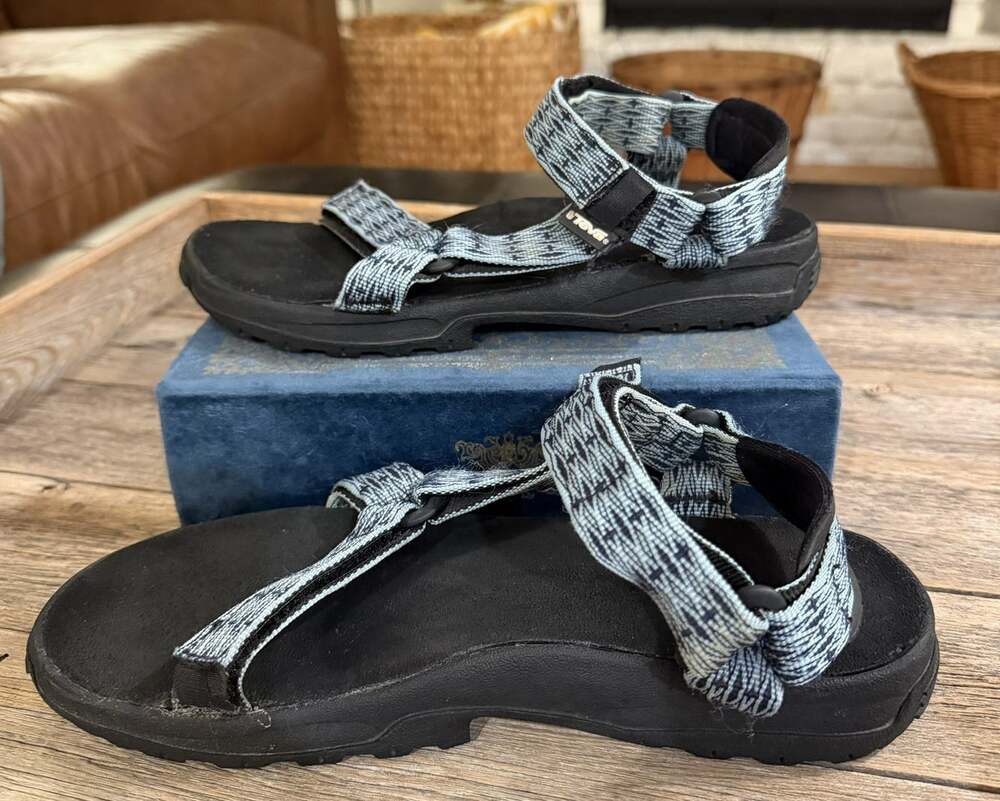 Teva Women’s Size 8 Blue Black Sport Hiking Sandals Adjustable Straps 6842